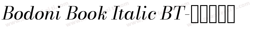 Bodoni Book Italic BT字体转换
